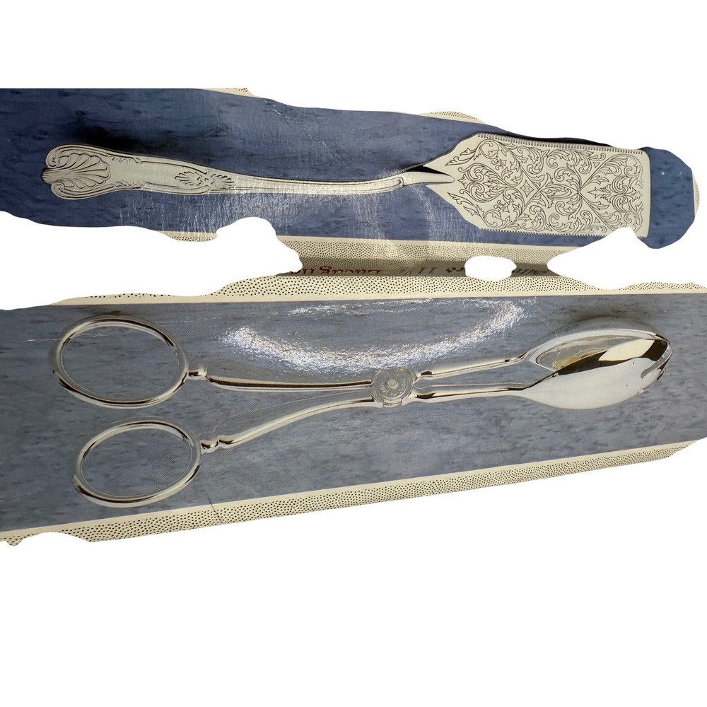 Silverplates Lasagna Server & Salad Serving Tongs Set, NEW in Box 11.5" 10.5"